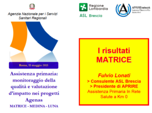 Book Cover: Progetto MATRICE-AGENAS per monitorare PDTA