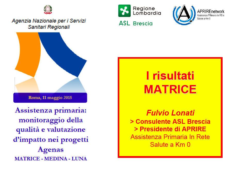 Book Cover: Progetto MATRICE-AGENAS per monitorare PDTA