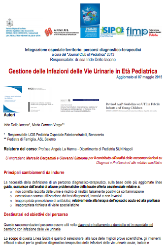 Book Cover: Infezioni vie urinarie età pediatrica