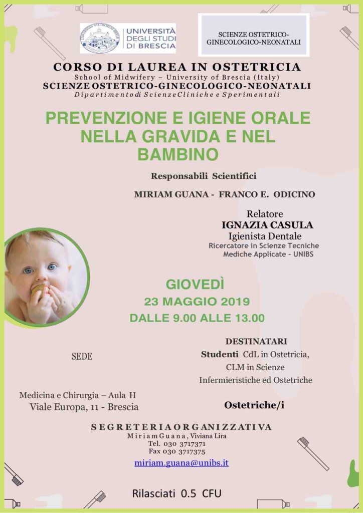 Book Cover: Prevenzione e igiene orale nella gravida e nel bambino