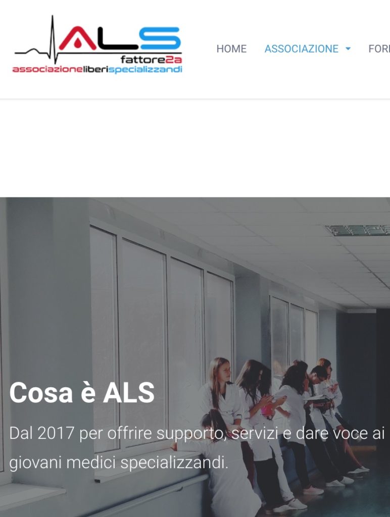 Book Cover: ALS Fattore 2a: per supportare i giovani medici