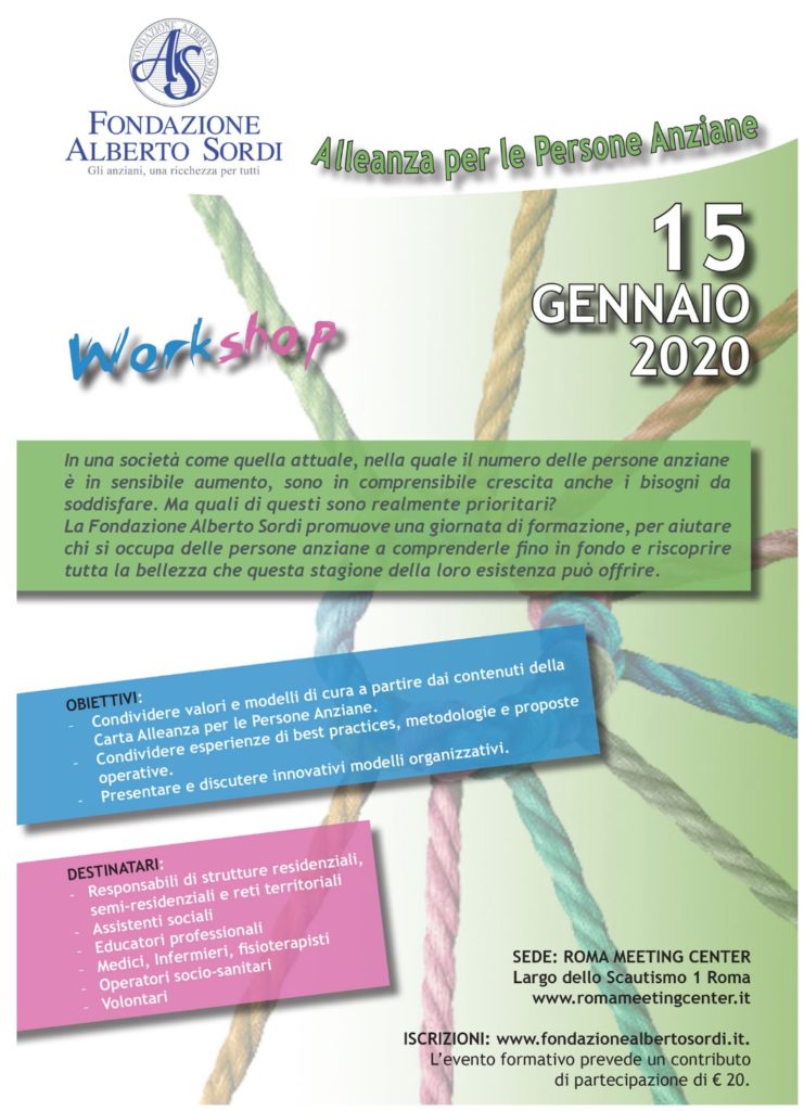 Book Cover: Workshop Alleanza per le Persone Anziane