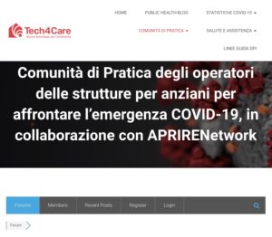 Book Cover: COVID19: APRIRE e Tech4care insieme per le RSA