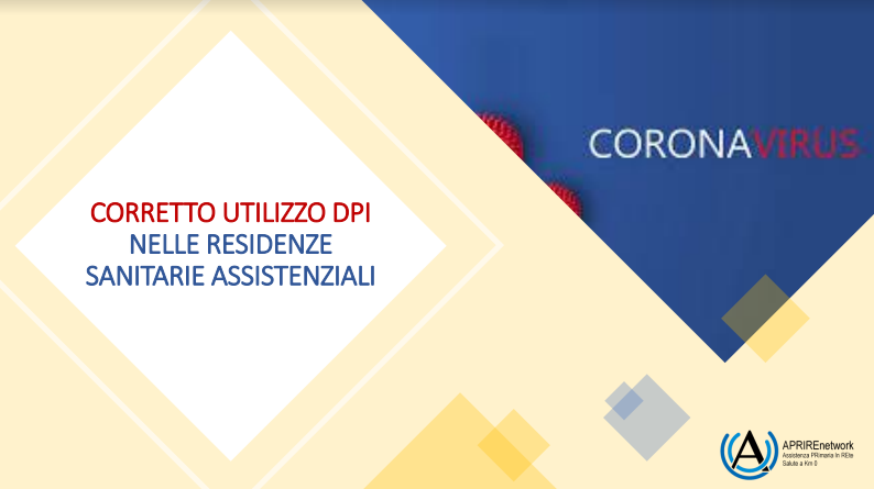 Book Cover: CORONAVIRUS - Corretto utilizzo DPI nelle Residenze Sanitarie Assistenziali