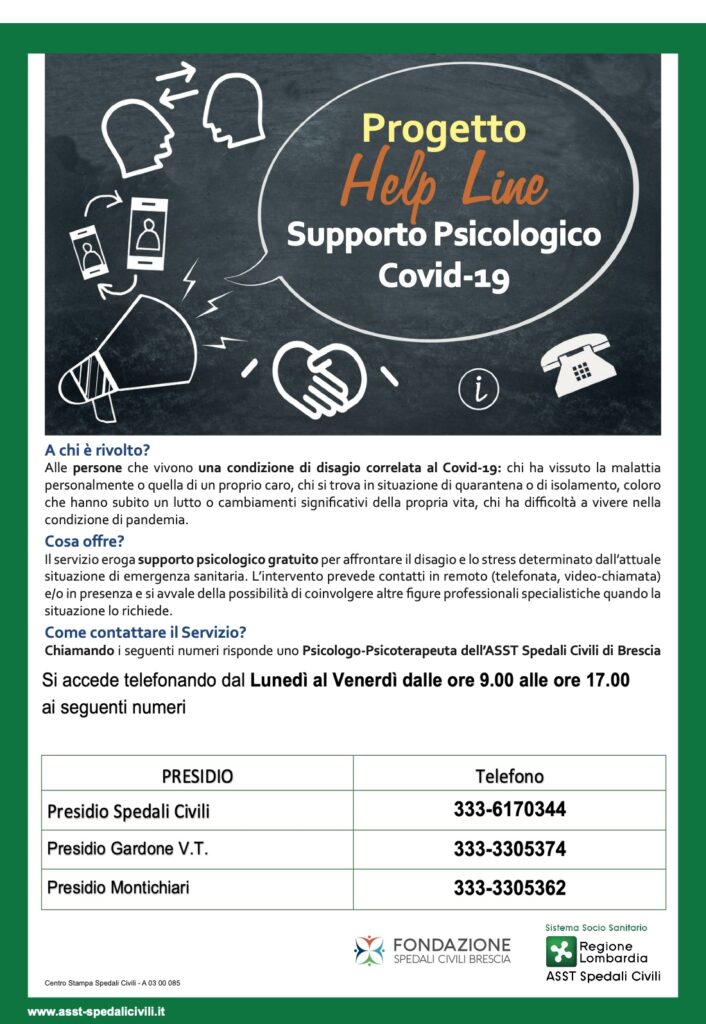 Book Cover: Help line: supporto psicologico COVID-19