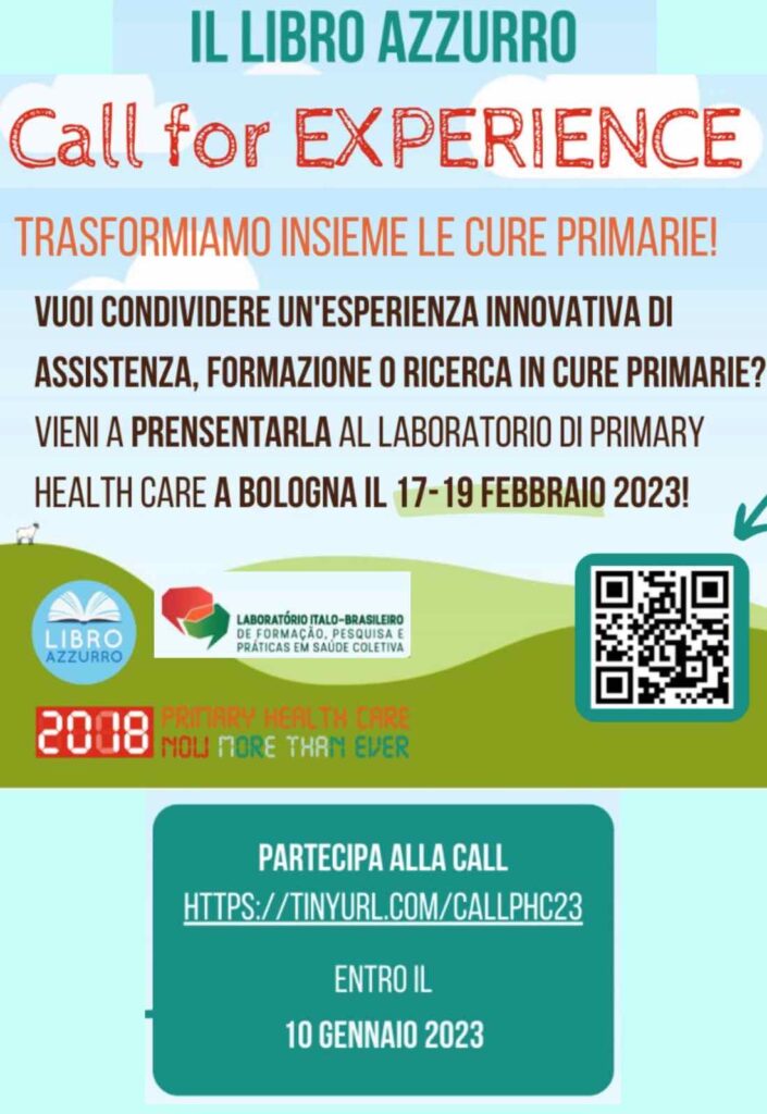 Book Cover: Call for Experience: trasformiamo insieme le Cure Primarie