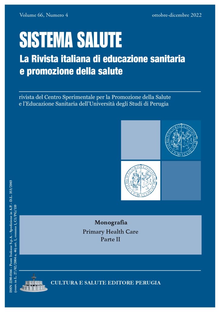 Book Cover: Monografia PHC sulla rivista Sistema Salute II Volume