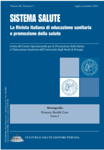 Book Cover: Monografia PHC sulla rivista Sistema Salute – Capitolo 10, Volume I