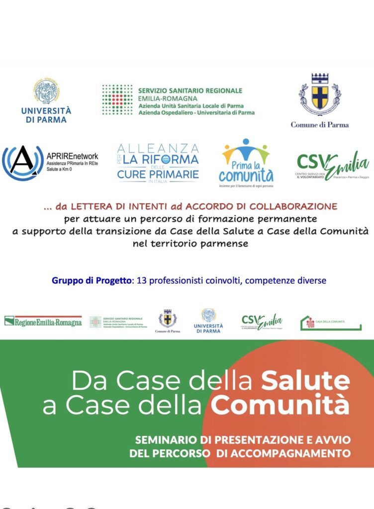 Book Cover: Parma: da Case della Salute a Case della Comunità