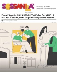 Book Cover: Non Autosufficienza, salvare la riforma: libertà, diritti e dignità della persona anziana